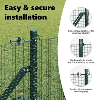 VidaXL Afrasteringspaal groen 25 x 0,6 m (12 x 12 mm gaas)