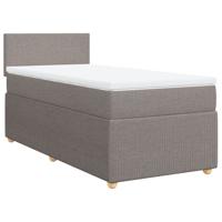 Boxspring met matras stof taupe 80x200 cm - thumbnail