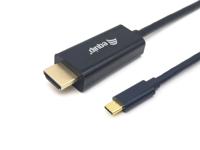 Equip 133411 video kabel adapter 1 m USB Type-C HDMI Type A (Standaard) Zwart - thumbnail