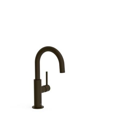 Wastafelmengkraan Tres Study Exclusive 27,5 cm met Hendel Uitloop Gebogen Rond Zwart Brons Tres