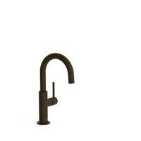 Wastafelmengkraan Tres Study Exclusive 27,5 cm met Hendel Uitloop Gebogen Rond Zwart Brons Tres - thumbnail