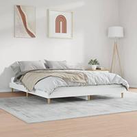 Bedframe massief hout wit 200x200 cm - thumbnail