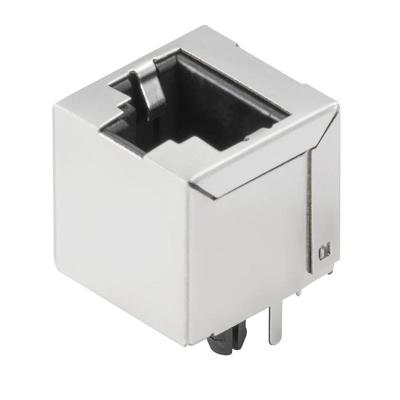 Weidmüller RJ45C5 R1V 3.2N4N RL RJ45-aansluitstekker CAT 5 2562970000 Bus, inbouw verticaal Aantal polen (sensoren) 8 Zilver, Zwart 200 stuk(s)