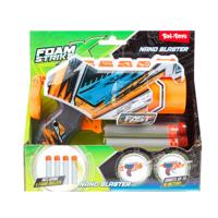 Toi-Toys Foam strikex afschietpistool nano blaster met 4 foampijlen - thumbnail