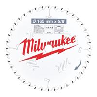 Milwaukee Cirkelzaagblad voor Hout | Ø 165mm Asgat 15,87mm 40T - 4932471312 - thumbnail