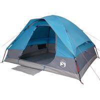 Koepeltent 4-persoons waterdicht blauw - thumbnail