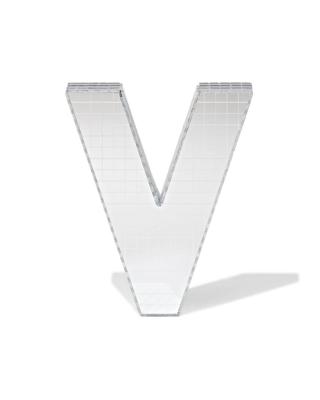 HEMA Discoletter V 10x9x10cm (zilver)