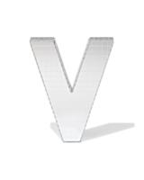 HEMA Discoletter V 10x9x10cm (zilver) - thumbnail