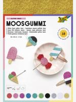 Glitter schuim, 10 vellen BASIC FOLIA meerkleurig - thumbnail
