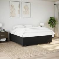 Bedframe zonder matras stof zwart 200x200 cm - thumbnail