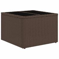 5-delige Loungeset met kussens poly rattan bruin - thumbnail