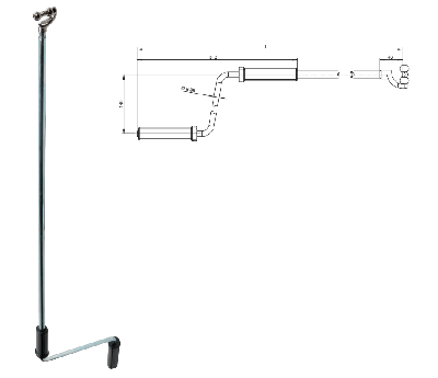 Slinger Kogelhaak 160cm