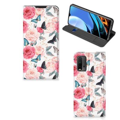 Xiaomi Poco M3 | Redmi 9T Smart Cover Butterfly Roses Xiaomi Poco M3 | Redmi 9T Smart Cover Butterfly Roses