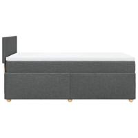 Boxspring met matras stof donkergrijs 80x200 cm - thumbnail