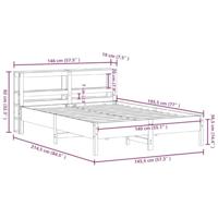 Bed met matras massief grenenhout wasbruin 140x190 cm - thumbnail