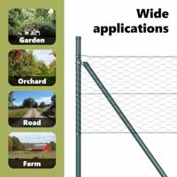 VidaXL Afrasteringspaal grijs 50 x 0,4 m (36 mm gaas) staal en pvc - thumbnail