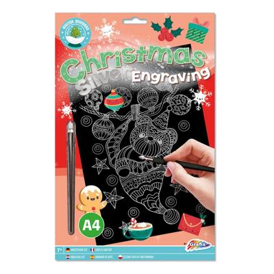 Creative Craft Group Xmas scratch art a4