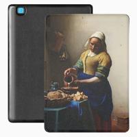 Lunso - Kobo Aura Edition 2 hoes (6 inch) - Vegan Saffiano Leren sleep cover - Vermeer Melkmeisje - thumbnail