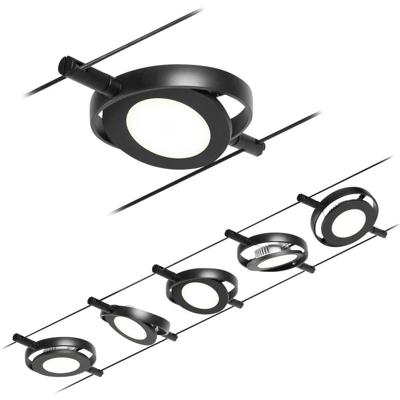 Paulmann RoundMac 94418 Kabelsysteem compleet LED vast ingebouwd LED Zwart (mat), Chroom