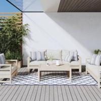 VidaXL Buitenkleed omkeerbaar 80x250 cm marineblauw en wit - thumbnail