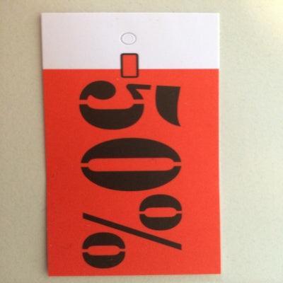 Hangetiket 35x70 mm -50% gesneden 250st Hangetiket 35x70 mm -50% gesneden 250st