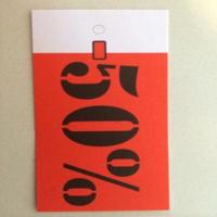 Hangetiket 35x70 mm -50% gesneden 250st - thumbnail