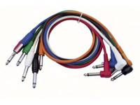 DAP FL14 set van 6 patchkabels mono recht-haaks 90cm - thumbnail