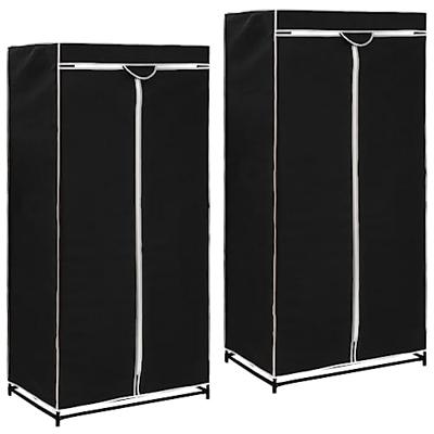 VidaXL Kledingkasten 2 st 75x50x160 cm zwart VidaXL Kledingkasten 2 st 75x50x160 cm zwart