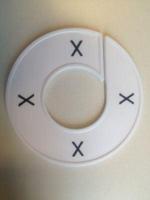 Maatring 9cm wit/zwart X - thumbnail