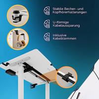 Zit Sta Bureau In hoogte verstelbaar - Wit 110x60x73-118cm - thumbnail