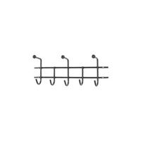 Kapstok Donald Zwart 3-haaks - thumbnail