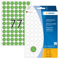 Etiket HERMA 2235 rond 13mm groen 2464stuks - thumbnail