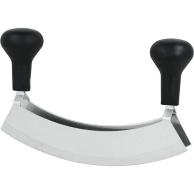 Metaltex hakmes met dubbele messen rvs/zwart