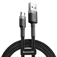Baseus Cafule 2.4A 1m Micro USB kabel (grijs/zwart) - thumbnail