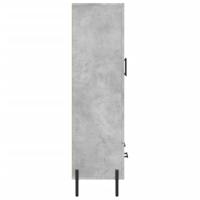 Hoge kast 69,5x31x115 cm bewerkt hout betongrijs - thumbnail