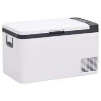 VidaXL Koelbox met handvat 18 l pp & pe zwart en wit - thumbnail