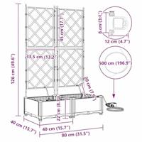 Tuin Bloempot 2 pcs Grijs Staal - thumbnail
