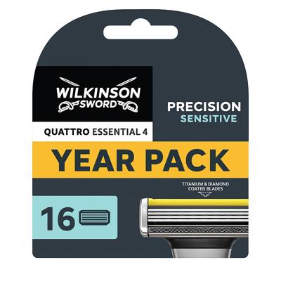 Wilkinson Wilkinson Sword Quattro Titanium Sensitive - 16 scheermesjes voordeelpack