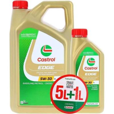 Motorolie - CASTROL EDGE - 5W-30 LL - 5L+1L - 057356