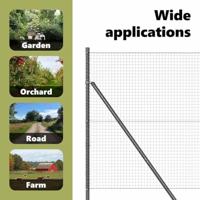 VidaXL Afrasteringspaal grijs 25 x 1,4 m (25 x 25 mm gaas) - thumbnail