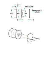 Kastknop SF rvs mat - thumbnail