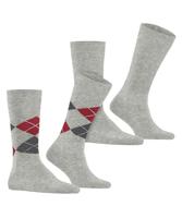 Burlington 2-paar mix Everyday heren sokken - Argyle - Biologisch katoenen sokken met ruit print - 46 - Grijs - 46 - 46 - 46 - 46 - 46 - thumbnail