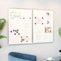 VidaXL Whiteboard magnetisch inklapbaar 120x80x1,7 cm aluminium - thumbnail
