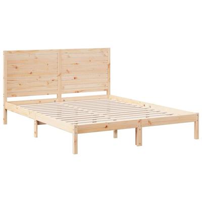 Bedframe extra lang zonder matras massief hout 160x220 cm