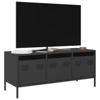 Tv-meubel 101,5x39x43,5 cm koudgewalst staal zwart - thumbnail