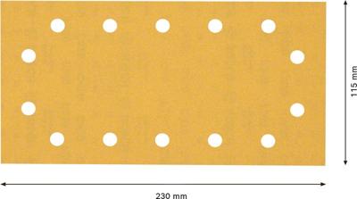 Bosch Accessories EXPERT C470 2608900948 Oscillerend schuurpapier Geperforeerd Korrelgrootte (num) 240 (l x b) 230 mm x 115 mm 50 stuk(s)