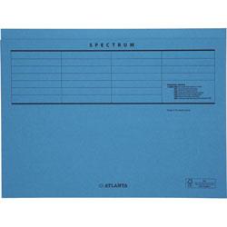 Vouwmap Secolor met tabrand A4 100% gerecycled karton 250gr Blauw