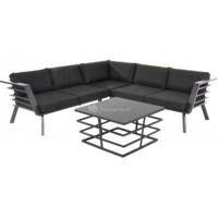 Regatta loungeset aluminium zwart - thumbnail