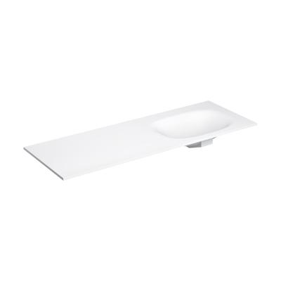 Clou Hammock Wastafelblad Enkele Waskom Rechts 150cm Aluite Mat Wit