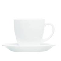 Set van Kopje met Schotel Luminarc 04998 (12 pcs) Wit Glas 220 ml (12 Onderdelen) - thumbnail